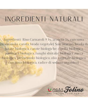 CasaFolino Sibari Carnaroli Rice Orange Rice 200g in a reusable glass jar Genuine product ready in minutes - 100% Made in Italy - Buy Online on GoSupps.com