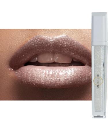 Glitter Lip Gloss Silver White | High Shine Moisturizing Gloss with Shea Butter - Vegan & Gluten-Free - Buy Online on GoSupps.com
