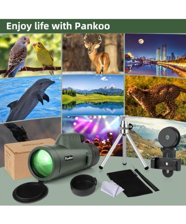 40x60 Monocular Telescope with Smartphone Holder & Tripod - HD Compact Monocular Scope for Bird Watching, Concerts, and Travel - Dark Green - Buy Online on GoSupps.com