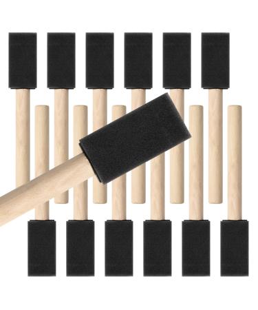 Mister Rui-Poly Foam Paint Brushes, 12 Pack, 1 Inch Sponge Brushes for Painting, Paint Sponges Set, Light and Durable, Ideal for Painting and Cleaning Foam Brush Set | Pack of 12