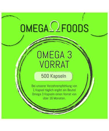 High Dose Omega 3 Fish Oil Capsules - 1000mg Omega-3 Fatty Acids - 500 Capsules | Premium Quality & International Shipping - Buy Online on GoSupps.com