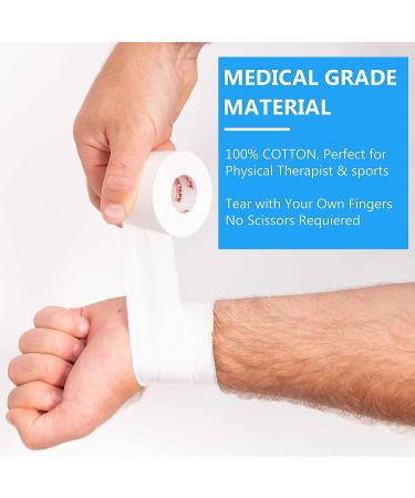 Athletic Tape (3 Pack / 32 Pack) for Ankle  Wrist  and Injury Taping. 15 Yards Per Roll  Easy to Tear  No Sticky Residue Skin-Friendly - Helps Protect Prevent Injuries  Promotes Faster Healing WHITE 3 - Buy Online on GoSupps.com