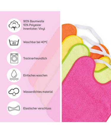Ti Tin 4 Pack Waterproof Baby Bibs - 90% Cotton 10% Polyester with Rubber Lock | Colorful Bibs for Babies 1 Year+ - Buy Online on GoSupps.com