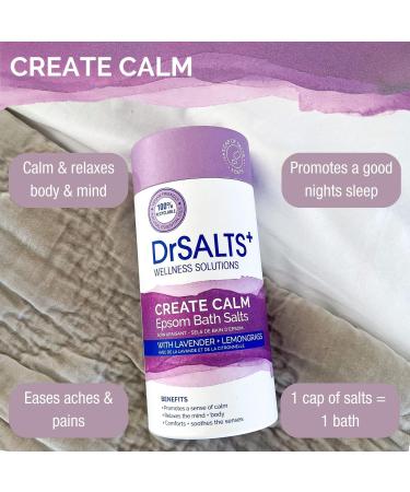 Buy DrSALTS+ Calming Therapy Epsom Salts - Relaxing Lavender Chamomile & Lemongrass Bath Salts for Body & Mind | 750g - International Shipping Available - Buy Online on GoSupps.com