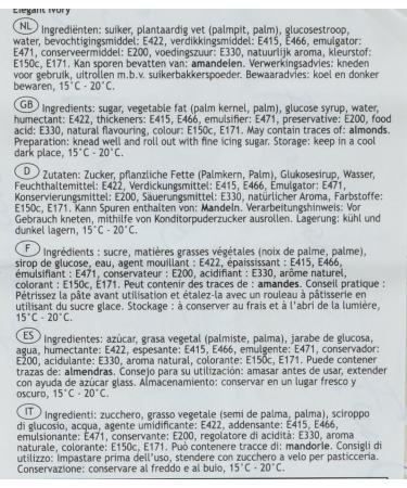 Funcakes Fondant Elegant Ivory - Easy to Use Smooth & Elastic Cake Decorating - Halal Kosher & Gluten-Free - 1 kg - Buy Online on GoSupps.com