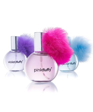 SCENTED THINGS Showgirl Body Spray Girl Perfume, Eau De Parfum Teen Girl Gifts, Body Fragrance Perfume with Fur Pom-Pom Puff Ball 3 Piece Set