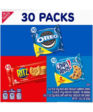 Nabisco Cookies & Cracker Variety Pack - OREO, RITZ, CHIPS AHOY! - 30 Snack Packs - Buy Online on GoSupps.com