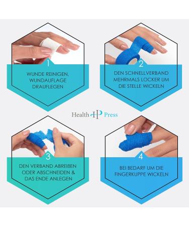 Self-Adhering Finger Paving Tape - 8 Rolls (4 Blue & 4 Skin Color) - Waterproof Elastic Durable Pavement Repair Solution - Buy Online on GoSupps.com