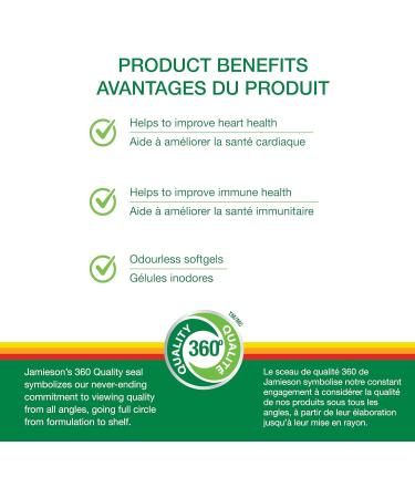 Jamieson Odourless Garlic 500mg 300 Softgels - Buy Online on GoSupps.com