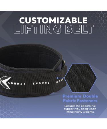 Picsil Lumbar Belt for Weight Lifting - Ideal for Squats & CrossFit | Adjustable Patch-Compatible | 3 Colors 5 Sizes | XL Navy Blue - Buy Online on GoSupps.com