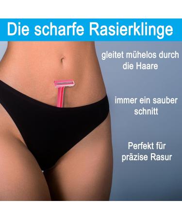 100 Disposable Razors - Double Blade Hygienic Shaving - Versatile & Comfortable - Perfect for Everyday Use - Bulk Pink Razor Pack - Buy Online on GoSupps.com
