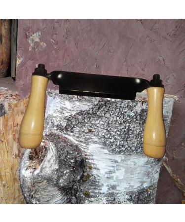 Rianpesn 8-Inch Stainless Steel Zehmesser - Curved & Straight Portable Train Knife with Wood Handle | Ideal for Shaving & Hand Tools - Buy Online on GoSupps.com