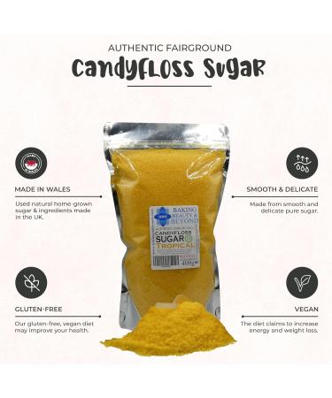 Baking Beauty and Beyond Premium Tropical Flavour Floss Sugar 800g - Natural Ingredients for Cotton Candy - Ideal for Every Occasion - Buy Online on GoSupps.com