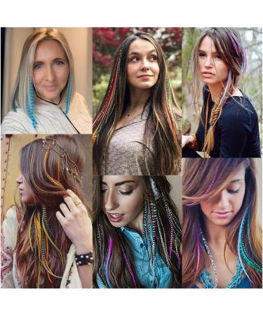 Feather Hair Extension Synthetic Colored Strands For Hair Feather Extension 20 Pieces Hairpiece Hair Feather Hair Extensions crochet hair extension set (Color : 13 Size : 16inches) 16inches 13 - Buy Online on GoSupps.com