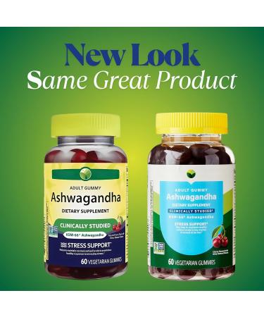 KP+ Ashwagandha | Ashwagandha Adult Gummies | Stress Support & Relaxation | Helps Maintain Healthy Cortisol Levels | Cherry Flavor | 60 Vegetarian Gummies | Pack of 1 - Buy Online on GoSupps.com