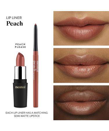 Mented Cosmetics Peach Lip Liner Pencil - Waterproof & Natural Nude Vegan Makeup - Buy Online on GoSupps.com