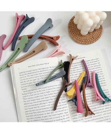 24 Mixed Color Hair Clips - Plastic Combi Clips & Compartment Clamps for Hairdressers - Essential Accessories for Women - Buy Online on GoSupps.com