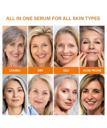 Super Vitamin C Serum for Women 50+: Hyaluronic Acid & Peptides - Brightening Dark Spots & Reducing Wrinkles - Buy Online on GoSupps.com