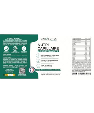 BioCeutics Hair Food Supplement Bioceutics - Growth Growth Anti Loss Anti Hair Loss - Men Women - Biotin Selenium Zinc Copper Iron Vitamin A B D E - 60 Capsules 30 Day Treatment - Buy Online on GoSupps.com