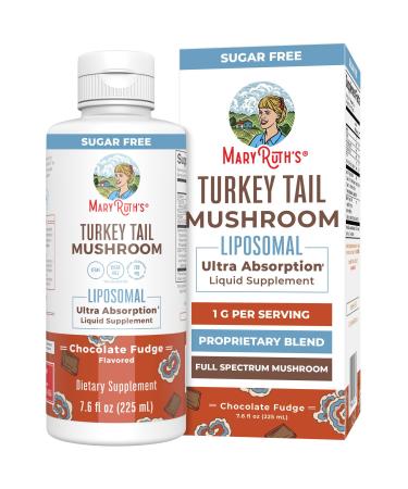MaryRuth Organics Turkey Tail Mushroom Supplement | Ultra Absorption Liposomal | Full Spectrum | 200mg Beta-Glucans Per Serving | Vegan | 7.6 oz | 15 Servings