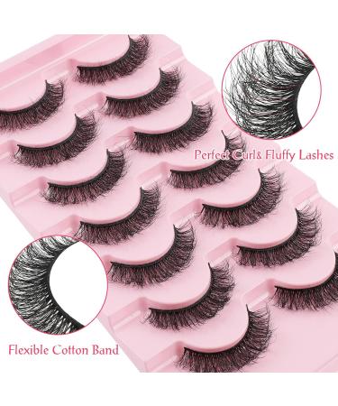 AIZUIWIY False Eyelashes Cat Eye Lashes Wispy Fluffy Fox Eye Lashes Natural Strip Lashes Spiky Fake Eyelashes Faux Mink Lashes 3D 7 pairs M04-FLUFFY FOX - Buy Online on GoSupps.com
