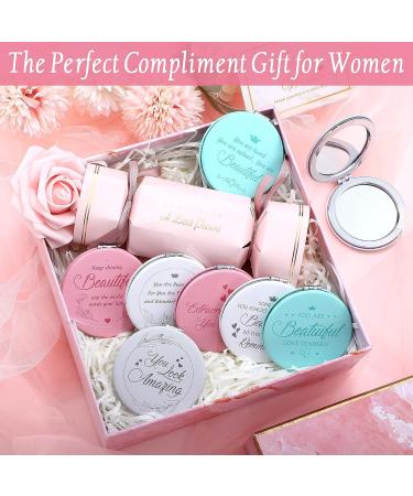 Sumind 8 Pcs Inspirational Compact Mirror Bulk - Double Sided Travel Makeup Mirror - Perfect Gift for Women and Girls - Buy Online on GoSupps.com