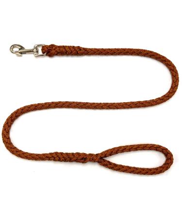Dog leash large dogs jumbo with hand loop up to 80 kg / guide leash / practice line / training line very stable 17 colors (3.50m brown) 3.50m brown
