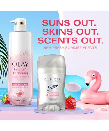 Olay Body Wash for Women Intensely Hydrating Pro-Hyaluronic Acid Serum Complex Renews Moisture Vitamin B3 Lameller Technology For All Skin Types Strawberry Summer Fizz Scent 20 fl oz Strawberry Fizz 20 Fl Oz (Pack of  - Buy Online on GoSupps.com