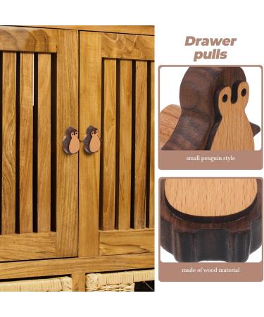 Angoily Wooden Penguin Drawer Buttons | Cute Cabinet Handles & Hardware for Dressers & Cupboards | International Shipping Available - Buy Online on GoSupps.com