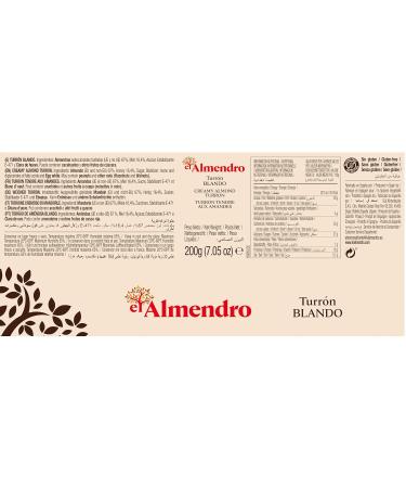 El Almendro Turron Blando - Quality Almond & Honey Nougat 200G | Gluten-Free Spanish Turron for International Shipping - Buy Online on GoSupps.com