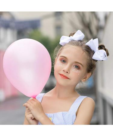 DEEKA 16 PCS White 4 Inch Hand-made Hair Bow Grosgrain Ribbon Alligator Clips for Girls - Buy Online on GoSupps.com