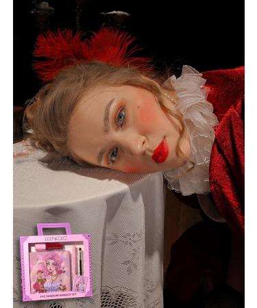 Buy Rose Girl Theme Eyeshadow Palette Set - 28 Colors Lipstick Brush & Lip Liner - Waterproof & Smudge-Proof | KEVIN&COCO - Buy Online on GoSupps.com