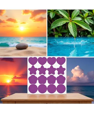 16Pcs Purple UV Stickers for Sunscreen 48 Count UV Detection Reminder Waterproof UV Stickers Know When to Re-Apply Sunscreen UV Detecting Patches for Beach Swimming Facial Sunscreens - Buy Online on GoSupps.com