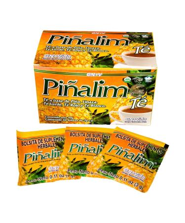 SmileMore Pinalim Tea/Te de Pinalim Mexican Version- Pineapple, Flax, Green Tea, White Tea - 30 Day Supply Pineapple,Green 30 Count (Pack of 1)