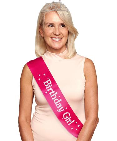 60th Birthday Hair Crown & Sash Set | Rhinestone Decorations for Women | Perfect Gift for Birthday Girl - Buy Online on GoSupps.com