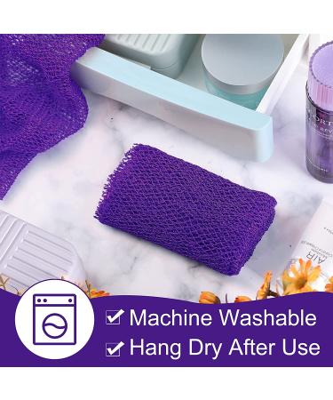 African Exfoliating Bath Sponge Set - Tight Weave Body Scrubber for Smooth Skin - 2 Pack (Purple) - Buy Online on GoSupps.com