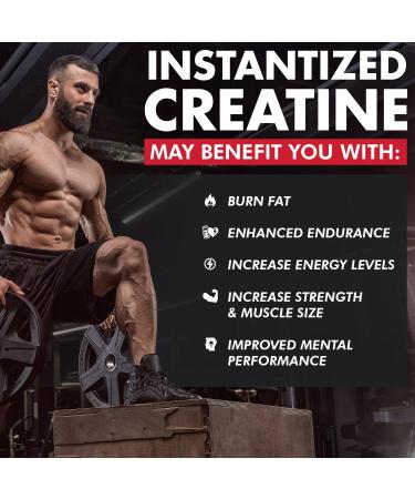 Gains in Bulk Instantized Creatine Monohydrate Powder Pre Workout Supplement for Muscle Endurance & Energy Sour Raspberry 30 Servings 100% Soluble No Bloating - Buy Online on GoSupps.com