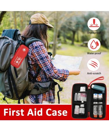 EpiPen Carry Case | Hard Emergency Medical Bag for EpiPens Inhalers & Allergy Medications - Travel Case with Carabiner - Buy Online on GoSupps.com