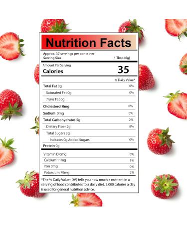 Organic Strawberry Powder 8oz - Freeze Dried, Non GMO, Vegan Superfood for Baking, Snacks & Beverages - Buy Online on GoSupps.com