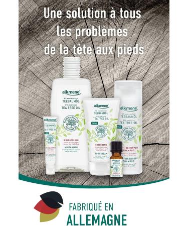 alkmene anti-dandruff shampoo with tea tree oil - reduces dandruff in just two weeks - vegetable free from silicones parabens and mineral oil - (1x 200ml) - Buy Online on GoSupps.com