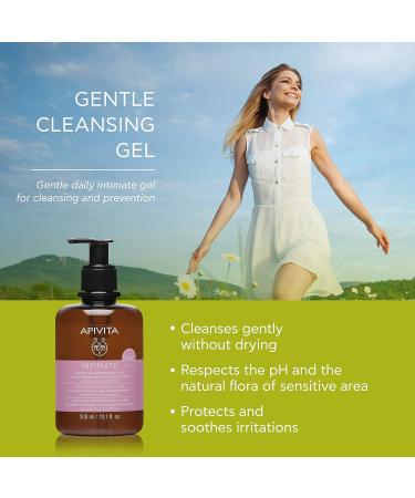 Apivita Intimate Daily Gentle Cleansing Gel 10.1 fl.oz. | pH 5 Sensitive Skin Cleanser - Buy Online on GoSupps.com