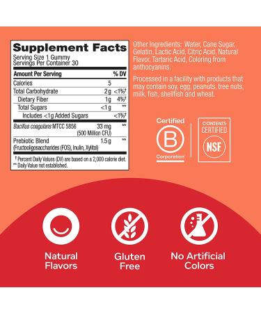 OLLY Probiotic Peachy Peach - 30 Gummies | Digestive Health & Wellness - Buy Online on GoSupps.com