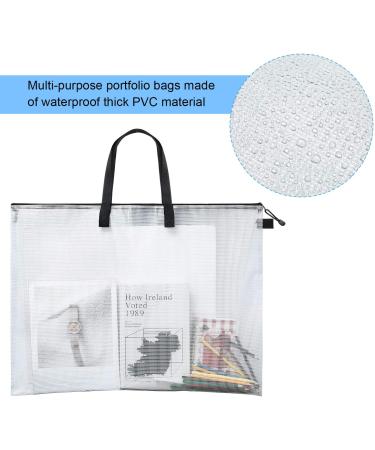 Outus Art Portfolio Bag 19x24 Inch Organizer with Handle and Zipper - Transparent Storage for Large Posters, Painting, Bulletin Boards - Poster Board Holder (1 Piece) - Buy Online on GoSupps.com