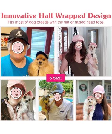 Buy Pawaboo Pet Baseball Cap | 2-Piece Parent-Child Dog Hats | Adjustable Sun Protection with Ear Holes | Large Pink Family Outdoor Caps - Buy Online on GoSupps.com