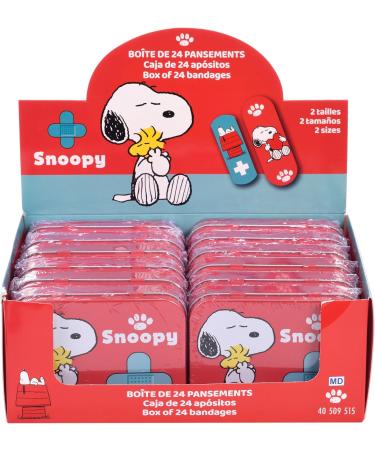 Snoopy Children's Plaster Set - 2 Licensed Pieces in Metal Box | Beautiful Design for Kids | Perfect for Backpack & Handbag Storage - Buy Online on GoSupps.com