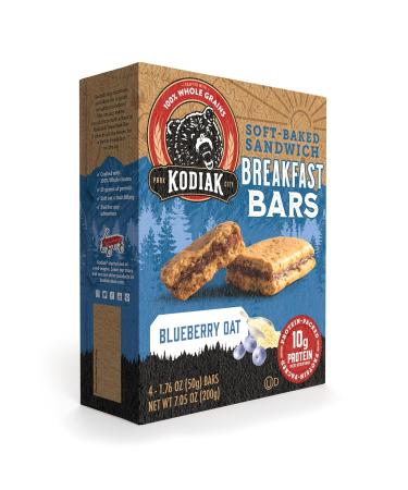 Kodiak Cakes Soft Baked Sandwich Breakfast Bars - Blueberry Oat High Protein 100% Whole Grains 48 Bars (12 Boxes) - Healthy Snack for Breakfast - Buy Online on GoSupps.com