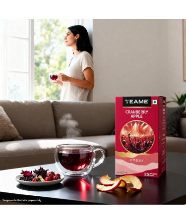TE-A-ME Cranberry Apple Infusion 25 Tea Bags (2 Flavored Bags Free) Canneberge 25 Count (Pack of 1) - Buy Online on GoSupps.com