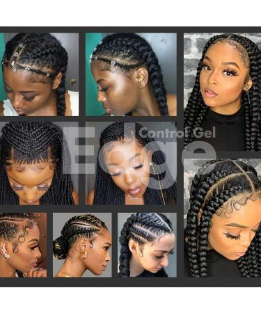immetee Instant Control Edge Control Gel Long Lasting 4C Extreme Hold Braiding Gel Strong Hold Stylings Wax Non-greasy Smoother Edge (100g+Brush) (Edge Control Gel) - Buy Online on GoSupps.com