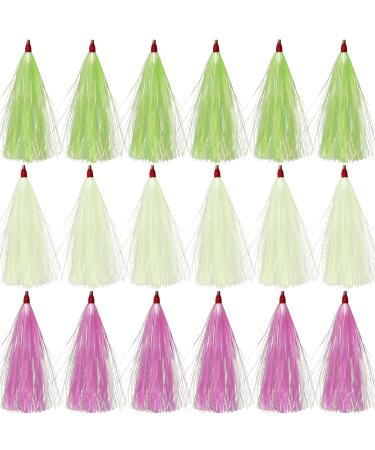 Bucktail Teasers Mylar Flash Teaser Tail Bucktail Teaser Fluke Rigs Flounder Fishing Lures Bait Rigs