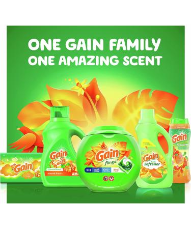 Gain Flings Laundry Detergent Pods, Island Fresh Scent, 81 Count - HE Compatible - Buy Online on GoSupps.com